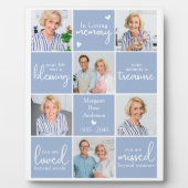 Ter liefdevolle herinnering 6 foto collage aangepa fotoplaat (Voorkant)