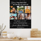 Ter liefdevolle herinnering | 6 foto collage rouwd poster (Keuken)