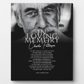 Ter liefdevolle herinnering Aangepaste tekst en fo Fotoplaat (Voorkant)