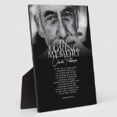 Ter liefdevolle herinnering Aangepaste tekst en fo Fotoplaat (Zijkant)