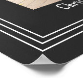 Ter liefdevolle herinnering Donkergrijze foto rouw Poster (Hoek)