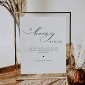 Ter liefdevolle herinnering, Elegant trouwbord Poster