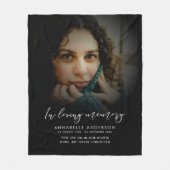 Ter liefdevolle herinnering Elegante script herden Fleece Deken (Voorkant)