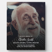 Ter liefdevolle herinnering: Foto en tekst op ezel Fotoplaat (Voorkant)