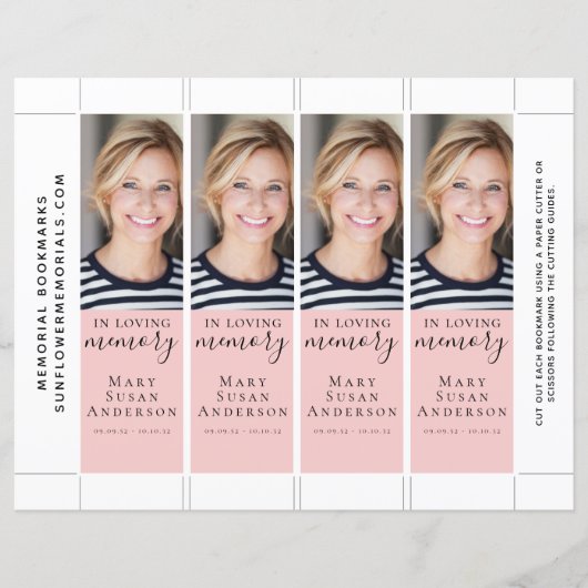 Ter liefdevolle herinnering Foto-herdenkingsbladwi (Voorkant)