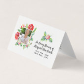 Ter liefdevolle herinnering foto kaart herdenking visitekaartjes (Voorkant)