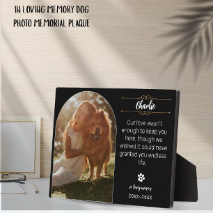 Ter liefdevolle herinnering Hond Foto Herdenking Fotoplaat