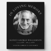 ter liefdevolle herinnering modern eenvoudig fotob fotoplaat (Voorkant)