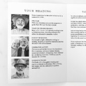 Ter liefdevolle herinnering Modern minimalistisch Drieluik Programma (Binnenzijde eerst)