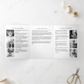 Ter liefdevolle herinnering Modern minimalistisch Drieluik Programma (Binnen)