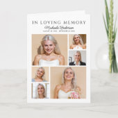 Ter liefdevolle herinnering Moderne uitvaartkaart  Programma (Voorkant)