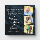 Ter liefdevolle herinnering Persoonlijk 3 foto-her Fotoplaat (Voorkant)
