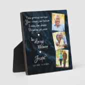 Ter liefdevolle herinnering Persoonlijk 3 foto-her Fotoplaat (Voorkant)