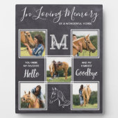 Ter liefdevolle herinnering Persoonlijk paardenged Fotoplaat (Voorkant)