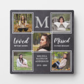 Ter liefdevolle herinnering Uniek fotocollage-herd Fotoplaat (Voorkant)