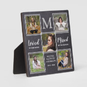 Ter liefdevolle herinnering Uniek fotocollage-herd Fotoplaat (Voorkant)