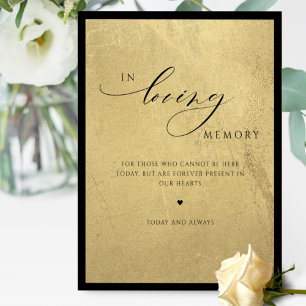 Ter liefdevolle herinnering, Zwart en Goud Huwelij Poster