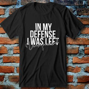 Ter Mijn Verdediging Werd Ik Zonder Toezicht Gelat Tri-Blend Shirt