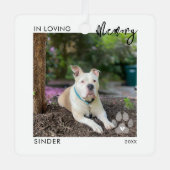 Ter nagedachtenis 2 foto's huisdier-herdenking poo metalen ornament (Voorkant)