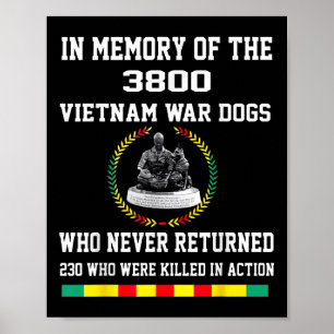 Ter nagedachtenis aan de 3800 honden uit de Vietna Poster