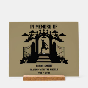 Ter nagedachtenis aan de begrafenis van een golfer acryl bord