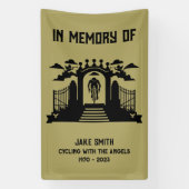 Ter nagedachtenis aan een begrafenis van een fiets spandoek (Verticaal)