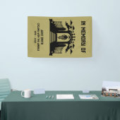 Ter nagedachtenis aan een begrafenis van een fiets spandoek (Beurs)