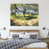 Ter nagedachtenis aan een Plane Tree, Godmancheste Canvas Afdruk (Insitu (Slaapkamer))