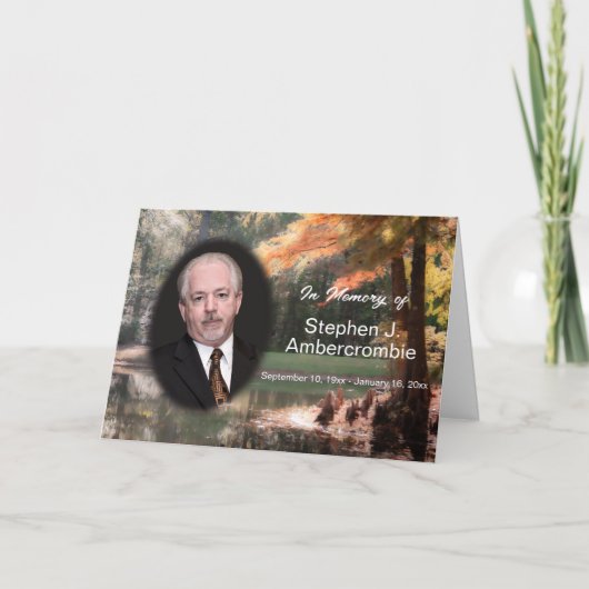 Ter nagedachtenis aan het Memorial Service Bulleti Kaart (Voorkant)