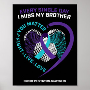 Ter nagedachtenis aan Mijn broer mis ik Preventie Poster