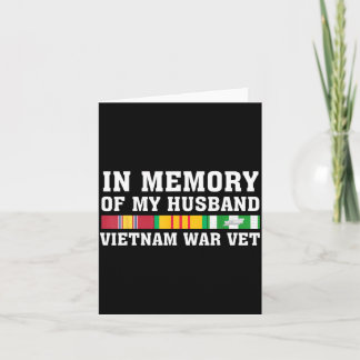 Ter nagedachtenis aan mijn man Vietnam veteraan Fa Kaart