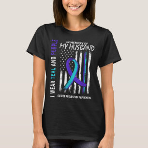 Ter nagedachtenis aan mijn man Zelfmoordbewustzijn T-shirt