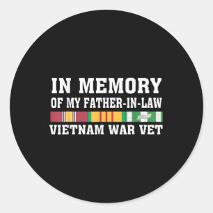 Ter nagedachtenis aan mijn schoonvader Vietnam vet Ronde Sticker