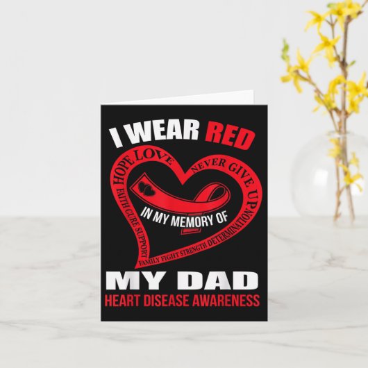 Ter nagedachtenis aan mijn vader Hartstichting Kaart (Gele Bloem)