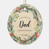 Ter nagedachtenis aan papa roestige krans herdenki keramisch ornament (Links)