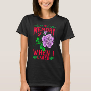 Ter nagedachtenis aan toen ik me nog wat aantrok G T-shirt