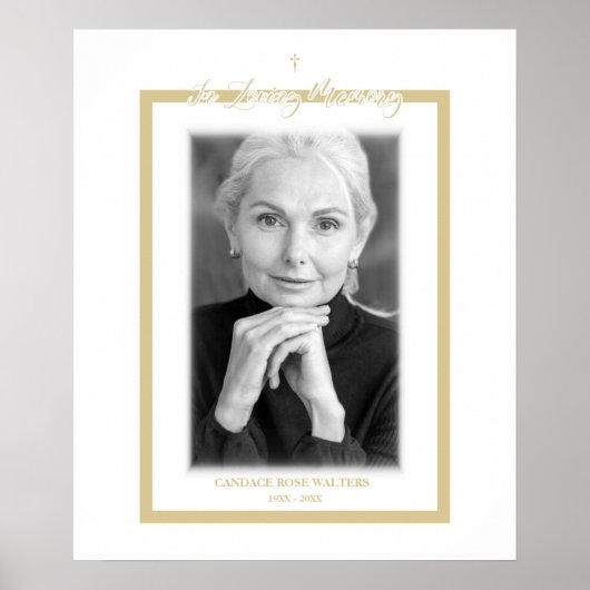 Ter nagedachtenis B&W Golden Photo Service Beste Poster (Voorkant)