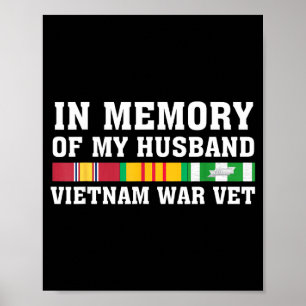 Ter nagedachtenis echtgenoot Vietnamees veteraan f Poster