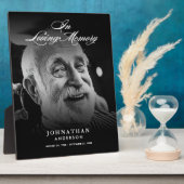 Ter nagedachtenis Foto Elegante Script Tafelmodel Fotoplaat (Zijkant)