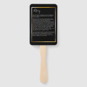 Ter nagedachtenis Gouden rouwfoto grafmonument fot Handwaaier (Achterkant)