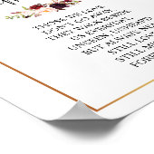 Ter nagedachtenis Huwelijks-herdenking Tafelkaart  Poster (Hoek)