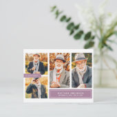 Ter nagedachtenis moderne kleur multi foto briefkaart (Staand voorkant)