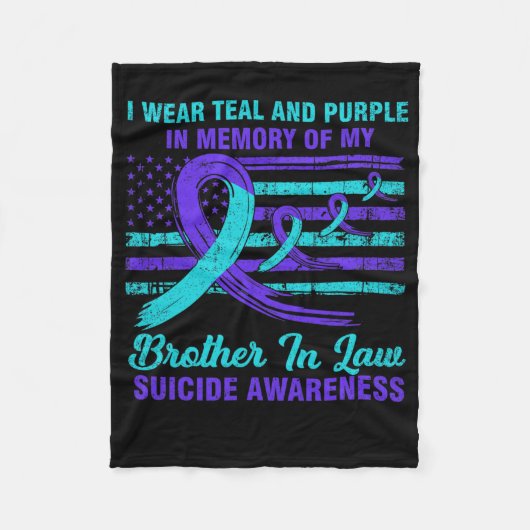 ter nagedachtenis van broer in de wet zelfmoordbew fleece deken (Voorkant)