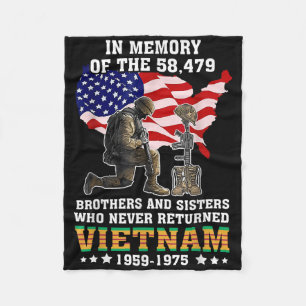 Ter nagedachtenis van de 58479 Vietnam veteraan st Fleece Deken