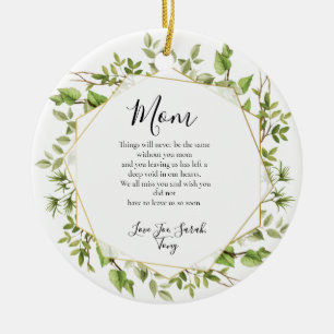 Ter nagedachtenis van een geliefde keramisch ornament