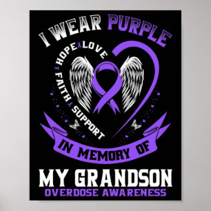 Ter nagedachtenis van Grandson drug overdose bewus Poster