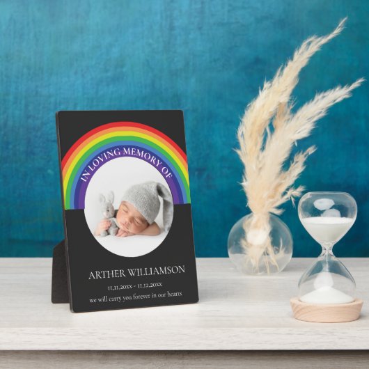 Ter nagedachtenis van kind herdenkingsfoto fotoplaat (Zijkant)