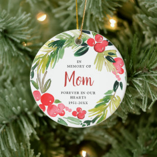 Ter nagedachtenis van mam gepersonaliseerde Memori Keramisch Ornament