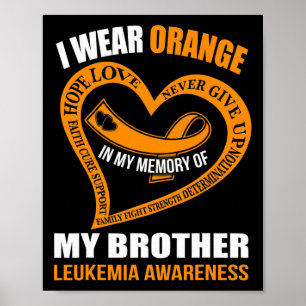 Ter nagedachtenis van mijn broer LEUKEMIE BEWUSTZI Poster