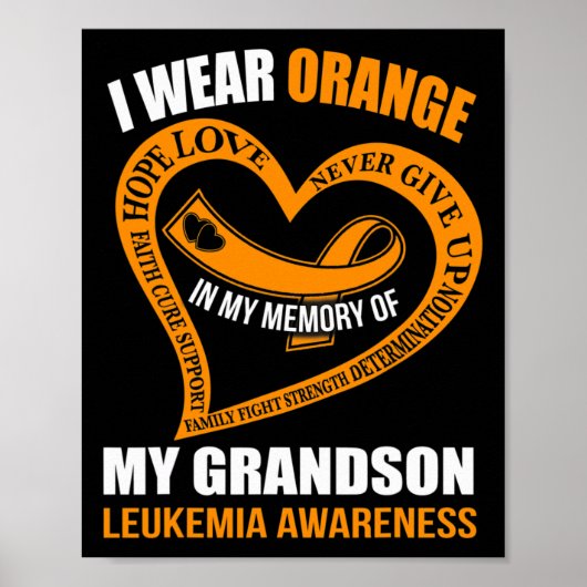 Ter nagedachtenis van mijn kleinzoon LEUKEMIA AWAR Poster (Voorkant)
